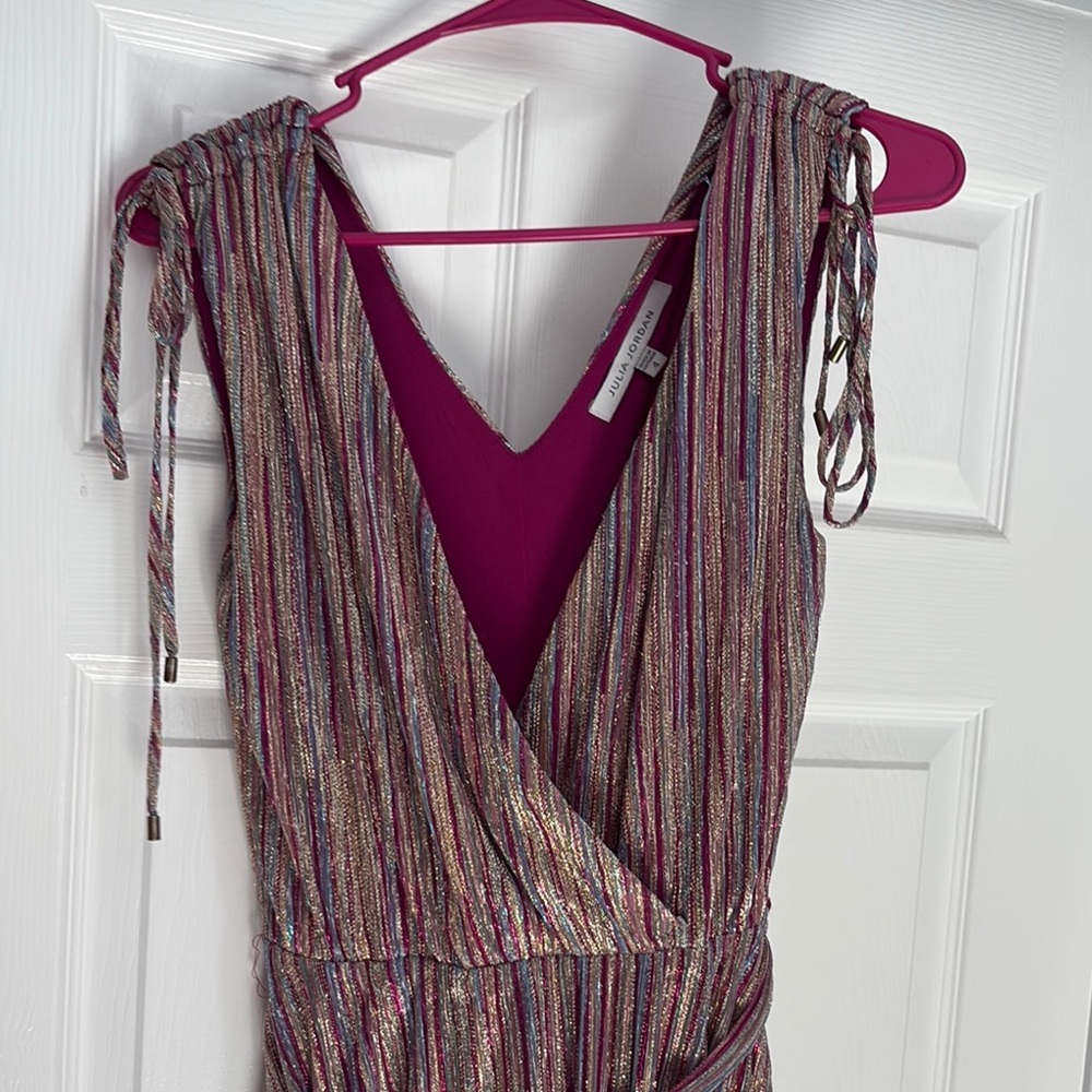Julia Jordan Multicolor Striped Midi Dress